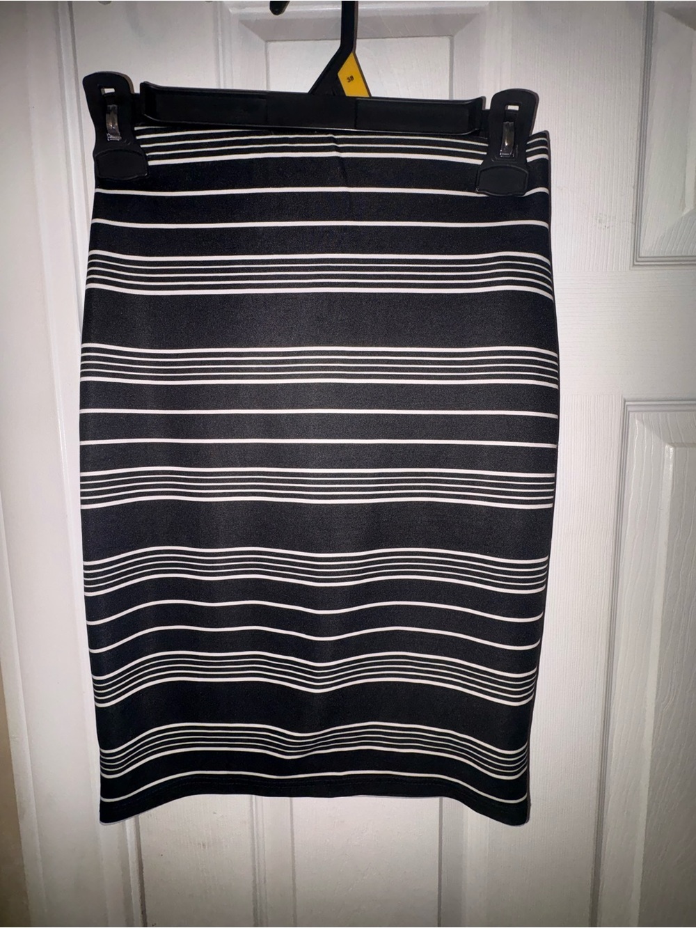 Y2K Charlotte Russe Black and White Striped Pencil Skirt